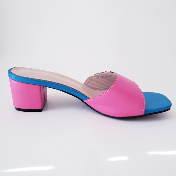 Colorful Color Block Slip-on Sandals - Picture 7 of 15